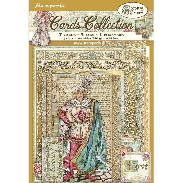 SLEEPING BEAUTY CARDS SET by STAMPERIA = Classic  Collection - New for 2021 !!