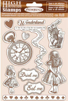 ALICE - BIRTHDAY PARTY STAMP SET - STAMPS by STAMPERIA -  STAMPs Only !  Classic  Collection - Retired & Rare - Last One !