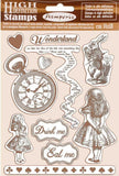 ALICE - RABBIT WATCH STAMP SET - STAMPS by STAMPERIA -  STAMPs Only !  Classic  Collection - Retired & Rare - Last One !