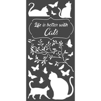 ORCHIDS & CATS - by STAMPERIA - STENCILS - CHOICE OF 2