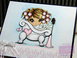 SCRUFFY LITTLE KITTEN -  " DOLLIE  " STAMP SET  from Crafters Companion - MOUNTED RUBBER STAMP SET
