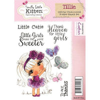 SCRUFFY LITTLE KITTEN -  " TILLIE   " STAMP SET  from Crafters Companion - MOUNTED RUBBER STAMP SET