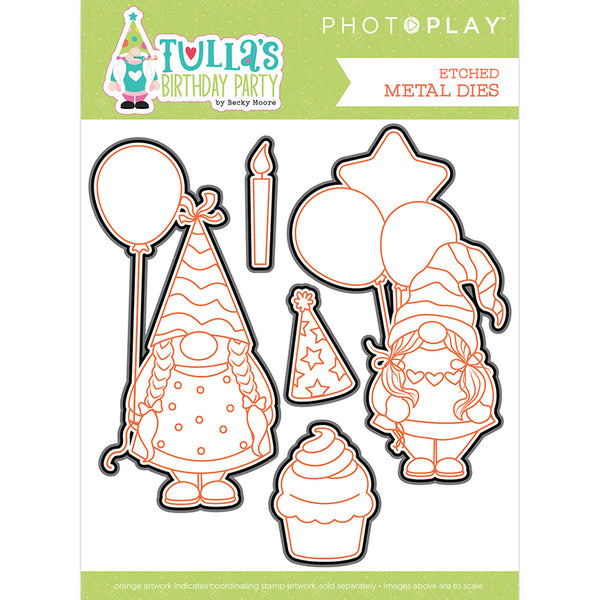 TULLA'S  BIRTHDAY DIE SET  by PHOTOPLAY - GNOMES BIRTHDAY PARTY ~