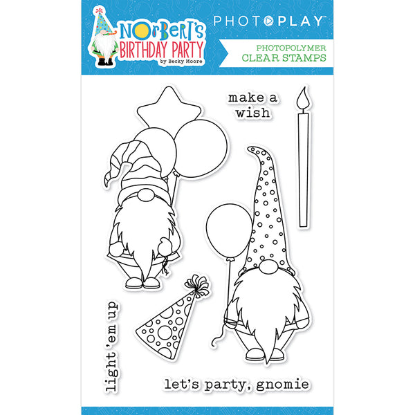 NORBERT'S BIRTHDAY STAMPS SET by PHOTOPLAY - GNOMES BIRTHDAY PARTY ~ –  BARBS CRAFT DEPOT