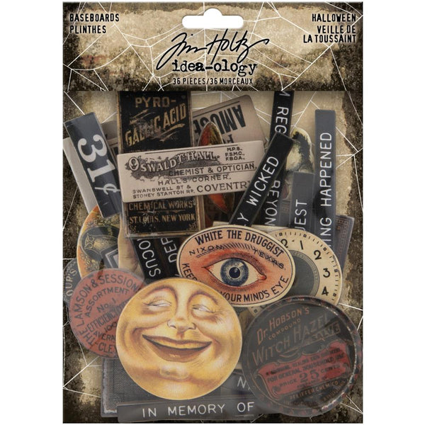 TIM HOLTZ HALLOWEEN 2020  -  BASEBOARDS -Chipboard Baseboards 36/Pkg by Tim Holtz - Advantus Product  TH94060