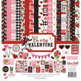 BE MY VALENTINE -2021 Retired SOLIDS PAPER PACK  *** by ECHO PARK for   VALENTINES DAY -  12x12 Cardstock set RETIRED from 2021 ~~