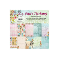ALICE'S TEA PARTY 12 X 12  - CARDSTOCK COLLECTION - NEW !! - 12 PAGES