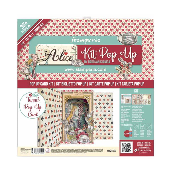 ALICE TEA PARTY  - POP-UP CARD KIT by Stamperia - Makes 1 Card