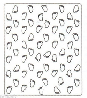 BABY FEET EMBOSSING FOLDER by Nellie's Choice - Background Embossing ! -  5.75"x5.75"