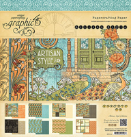 ARTISAN STYLE by GRAPHIC 45 - 12X12 PAPER PAD ONLY w/ a free Slightly Damaged Sticker Sheet