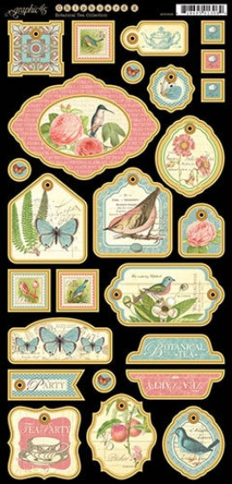 BOTANICAL TEA by GRAPHIC 45 - #2 CHIPBOARDs  - RETIRED & RARE !