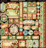 TWELVE DAYS of CHRISTMAS -  GRAPHIC 45 DCE with Chipboards and Stickers