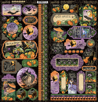 MIDNIGHT TALES ACCESSORIES  by Graphic 45 - HALLOWEEN COLLECTION for 2021 ~ Ephemera, Journaling Cards, Chipboards New !!