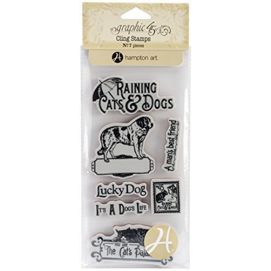 RAINING CATS and DOGS by GRAPHIC 45  - STAMP SETS - All 3 !!  - VERY RARE !!