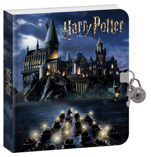 HARRY POTTER DIARY - HOGWARTs at NiGHT " - with Lock & Key Plus INViSIBLE Ink Pen !! Easter Gift !!