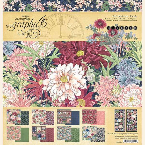 BLOSSOM  by GRAPHIC 45 -  8x8 Paper Pad  -  Brand New Collection  !