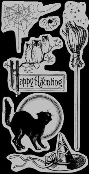 HAPPY HAUNTING from GRAPHIC 45 - STAMP SETS  #1 & #2  -  #ICO185 & IC)186