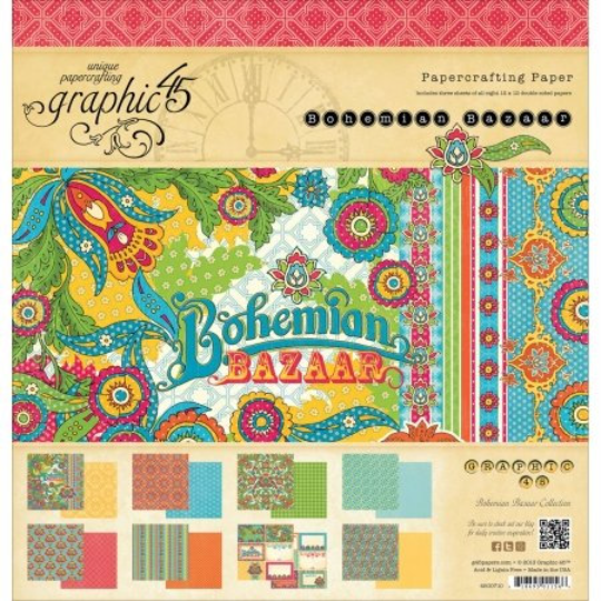 BOHEMIAN BAZAAR by GRAPHIC 45 -  8x8 PaperPad