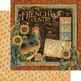 FRENCH COUNTRY " BON APPETIT "  by GRAPHIC 45-   OPEN STOCK - 2 SHEETS of 12X12 PAPER