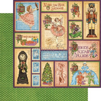 NUTCRACKER SWEET by GRAPHIC 45 -  8x8" Deluxe  Papers  - 2021 CHRISTMAS