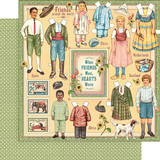 PENNY'S PAPER DOLLS by GRAPHIC 45  - STICKER SHEET 12x12
