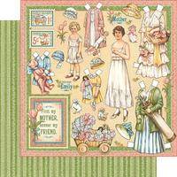 PENNY'S PAPER DOLLS by GRAPHIC 45  - STICKER SHEET 12x12