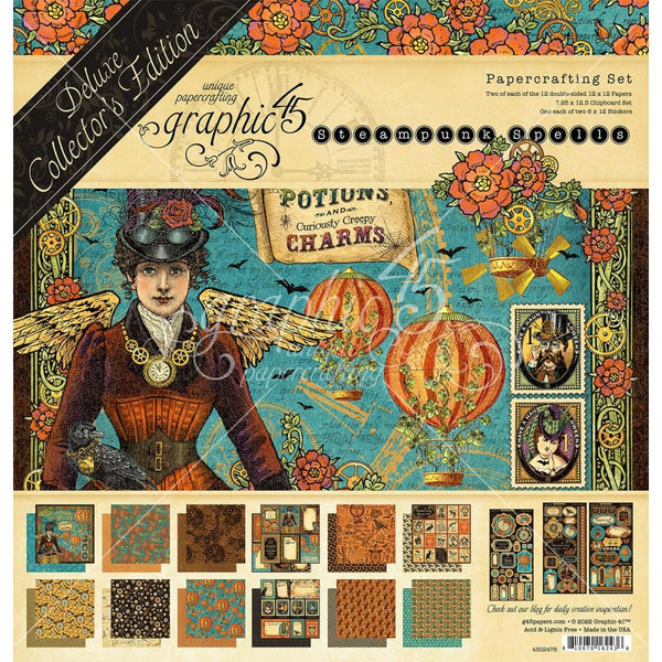 STEAMPUNK SPELLS by GRAPHIC 45 -** DELUXE COLLECTORS EDITION SET 12x12- IN STOCK NOW !!