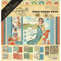 HOME SWEET HOME by Graphic 45 - dce Edition  PAPeR Pad -12 x 12  with Stickers & Chipboard #1  - New !!