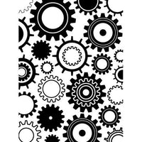 STEAMPUNK GEARS & WHEELS  - Darice A2  EMBOSsING FoLDeR - Great Background - EMBOSSiNG FoLDER