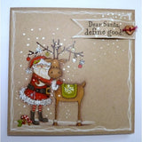 NORDIC CHRISTMAS - SANTAS HELPERs -  Stamp Set - Mounted Cling stamps - Crafters Companion Retired Collection