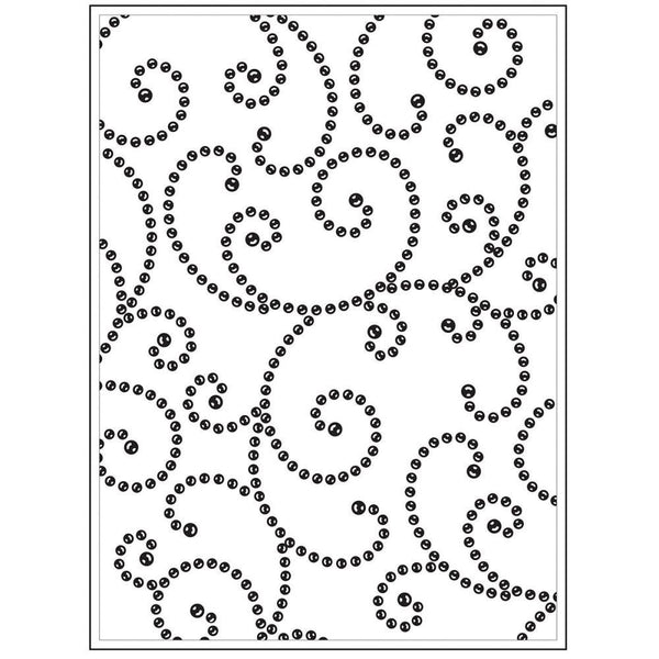 GEM SWIRLS  - EMBOSSiNG A2-   Darice  EMBOSsING FoLDeR - Loads of Fun !