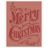 Tim Holtz - CHRISTMAS SCROLL - SIZZiX  A2 EMBOSsING FoLDeR - Make Cards and Gifts RETIRED !!! #661609