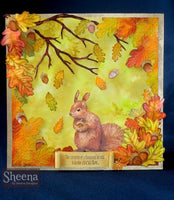 AUTUMN BRANCHES DIE Set - by Sheena Douglass ~ 4 Pieces -  Retired and Rare !