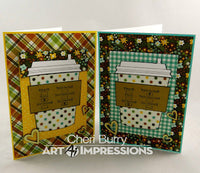COFFEE KEEPER GIFT CARDs Stamps - Art Impressions - Stamps -  New !! Birthdays  & Celebrations - Cardmaking