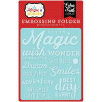 MAGIC CASTLE UNDER the STARs  by Echo Park  - Brand New !!  5x6 EMBoSSING FoLDER !!  " Magic Wonder " Collection