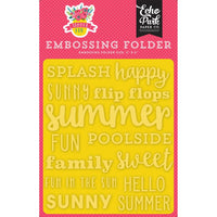 SUNNY SUMMER  - SUMMER Fun EMBOSSiNG FOLDeR -  Echo Park  - Summer Fun  Collection  5x6 Retired !