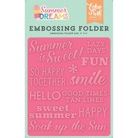 SWEET SUMMER FUN-  EMBOSSiNG FOLDeR -  Echo Park  -  New and So Cute - " Summer DREAMs " Collection  5x6