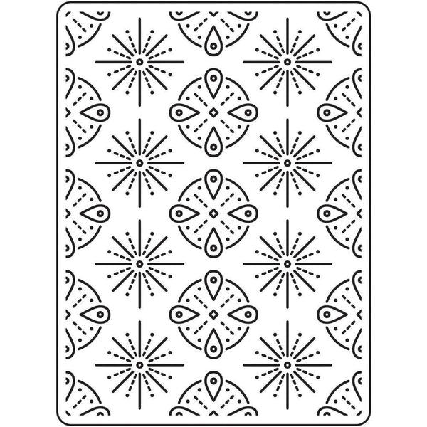 TRIBAL PATTERN  - Darice   EMBOSsING FoLDeR - A2  - Retired and Rare !
