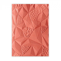 JUMBLED TRIANGLEs  3-D  - Textured Impressions  A2 Embossing Folder - NeW  !!  - SIZZiX  by KATELYN LIZARD
