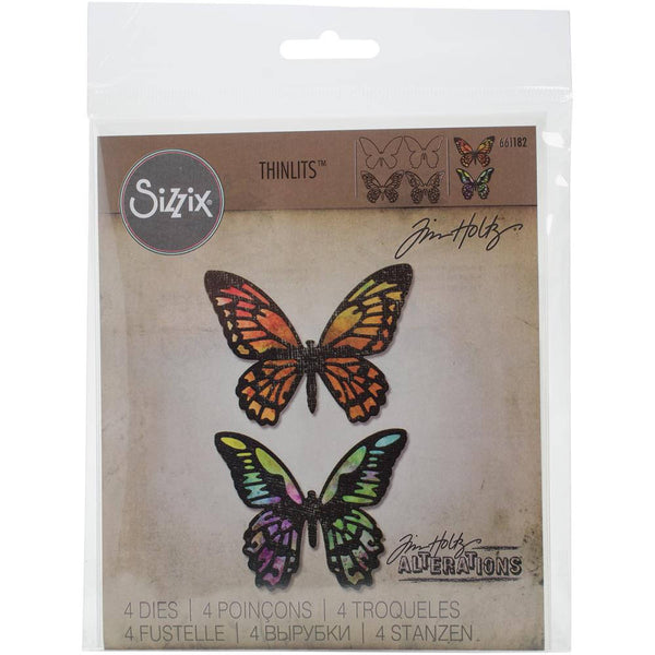 BUTTERFLIES by TIM HOLTZ - Detailed Butterfly Die Set - New !!