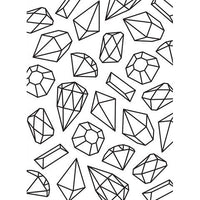 DIAMONDS -  GEMS PATTERN -   EMBOSsING FoLDeR - A2  -  New !!