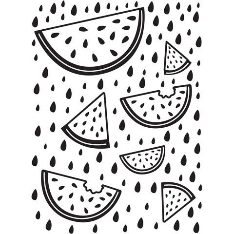 WATERMELON FRUIT BACKGROUND -   EMBOSsING FoLDeR - A2  -  New !  SUmmer EMbossing Theme !