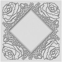 RAMBLING ROSES - ULTIMATE CRAFTs - ROSEs on a SQUaRE  6x6 Embossing Folder -  Retired and Rare !!