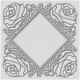 RAMBLING ROSES - ULTIMATE CRAFTs - ROSEs on a SQUaRE  6x6 Embossing Folder -  Retired and Rare !!