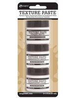 Tim Holtz TEXTURE PASTE TRIO - from RANGeR -  MIXeD MEDiA and STENCILs  - use with Palette knife