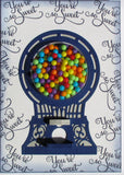 CANDY MACHINE - " SWEETS FOR THE SWEET "  SENTIMENT DIE SET for KINETIC Susan Wilson for Creative Expressions ~