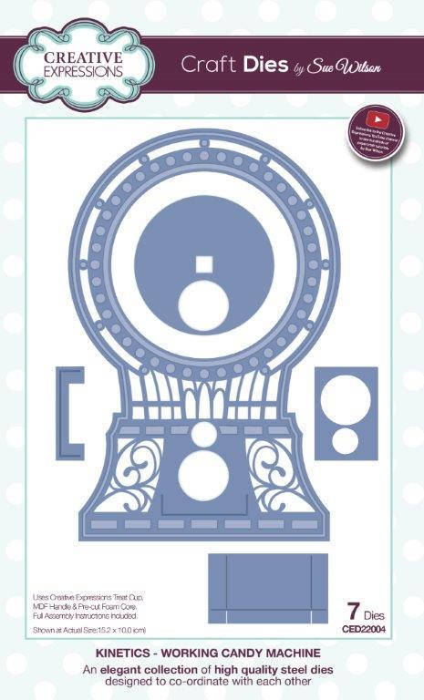 CANDY MACHINE - " SWEETS FOR THE SWEET "  SENTIMENT DIE SET for KINETIC Susan Wilson for Creative Expressions ~