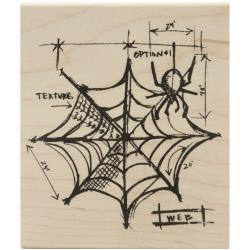COB WEB BLUEPRINT by Tim Holtz - SPIDERs SPIDERWEBs - Spider Web  HaLLOWEEN STAMPs - Retired and Rare Wood Block stamp