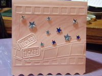 MOVIE THEME - THEATRE EMBOSSiNG FOLDERs Darice A2  EMBOSsING FoLDeR -  Fun Theme for cards !
