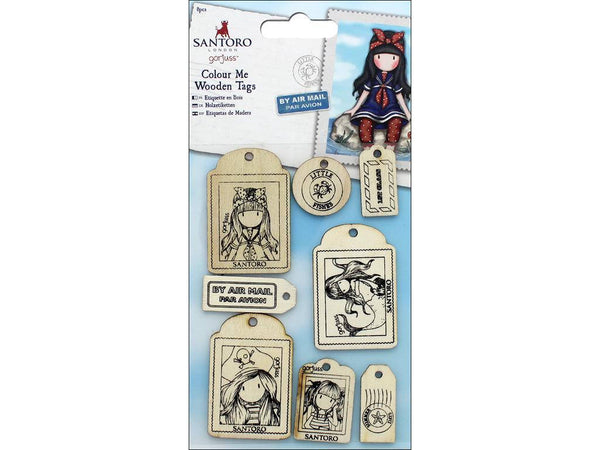 GORJUSS GIRLs WOODEN TAGs CHARACTERs MINI   New !! SHiPPING NoW !!!  Limited Supply !